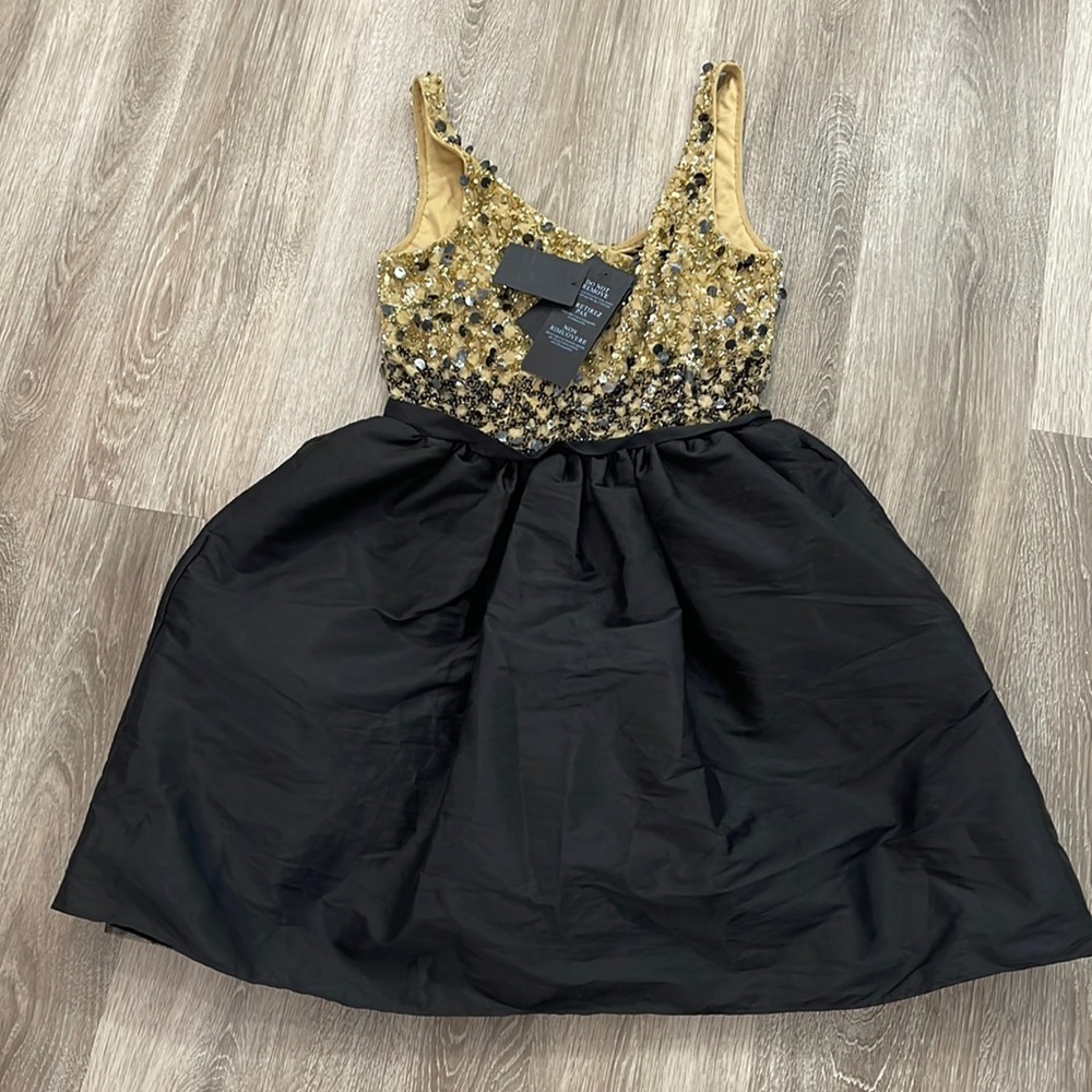Marciano top sequin back zipper mini puff dress Mallory Taffeta Dress sz 2